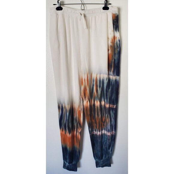 COLSIE Jogger Set XL Pants Cropped Hoodie Top Terry Soft Tie Dye Blue Wh… - Picture 7 of 14